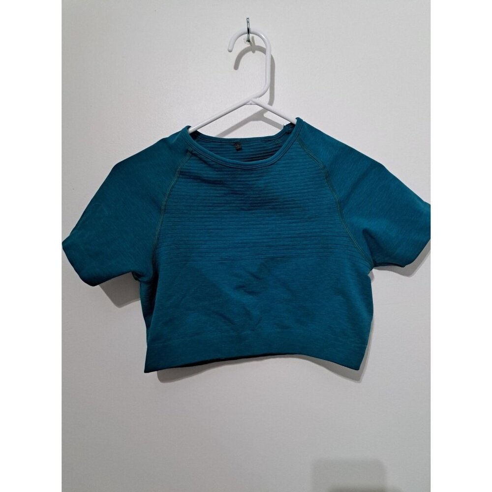 Alphalete Blue Revival Crop Top Size L